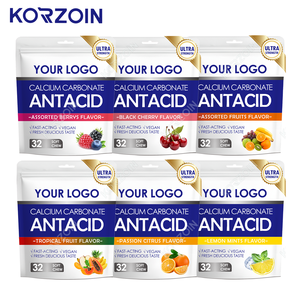 Compresse Masticabili Antiacide OEM HEART BURN per la Salute Intestinale e la Digestione, Gusto Frutta Tropicale Assortito, Prodotti Vitaminici - Product Image 1