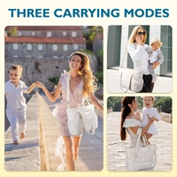 Sac de maternité personnalisé grande capacité avec matelas à langer pour voyage, sac à couches pour hôpital avec organisateur de poussette