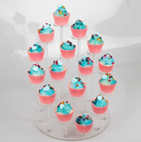 Nouvelle vente acrylique Transparent Cupcake Rack fête d'anniversaire mariage Dessert Rack pâtisserie outils de cuisson