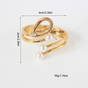Luxury Pearl <strong>Curtain</strong> <strong>Tie</strong> <strong>Backs</strong>, <strong>Metal</strong> Magnetic <strong>Curtain</strong> Clips, No Drill Crystal <strong>Curtain</strong> Holders for Home Decor - Product Image 4