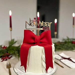 Honey And Sweetness 2026 New Year <b>Acrylic</b> Cake Decorations Happy New Year Party Cake Plugins - Product Image 2