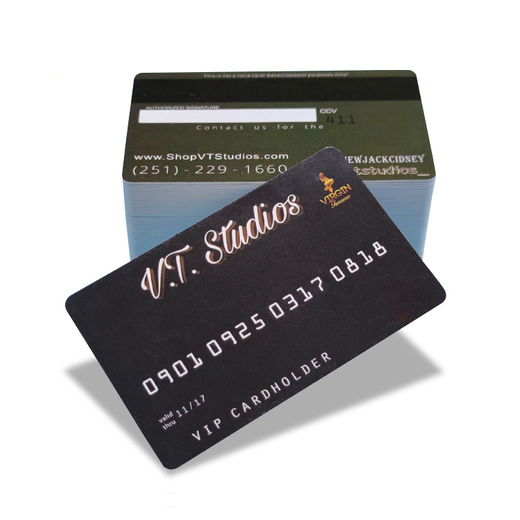Professional Printing PVC Plastic Embossed Number Signature ID VIP Card With QR Code