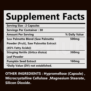 Cápsulas de Saw Palmetto 3X Fórmula Directa de Fábrica, Suplemento para la Próstata y el Sistema Urinario, para Hombres - Product Image 4