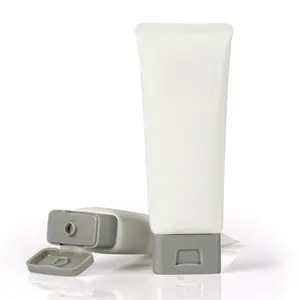 PE ống hình bầu dục container trong suốt tùy chỉnh Hot công cụ trang điểm rõ ràng ống nhựa cứng