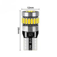 Lumière LED de positionnement pour voiture T10 4014 24SMD avec décodage Canbus W5W pour éclairage de cabine et plaque d'immatriculation 12V 1.8W