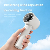 Ventilateur portable USB-C rechargeable 199 vitesses, mini ventilateur personnel turbo pour l'été, les voyages en plein air, la plage, cadeau pour femme