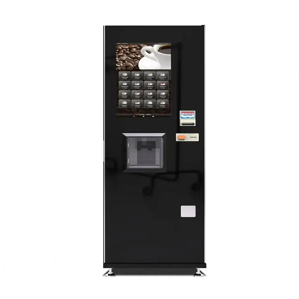 Totalmente Desktop Auto Multi-idioma Comercial Profissional Máquina De Café Instantâneo Vending Cafeteira Com Tela De Toque A Cores