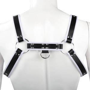 調節可能なフェティッシュ メンズ 胸部 レザー ハーネス ベルト BDSM ゲイ ボディー ボンデージ ハーネス ストラップ ゲイ クロージング - Product Image 4