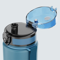Bouteille d'eau avec logo personnalisé en gros avec infuseur à thé Flip Top étanche sans BPA bouteilles d'eau motivationnelles pour le sport et la salle de sport