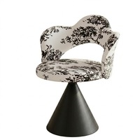 Nouveau fauteuil pivotant moderne et minimaliste en forme de nuage, imprimé floral, en métal, multifonctionnel, confortable, pour chambre à coucher ou dressing