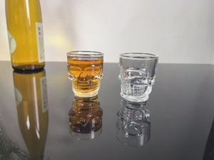 <span class=keywords><strong>Cristal</strong></span> transparente con cabeza de <span class=keywords><strong>calavera</strong></span> | Juego de 6 (65ml) vasos de chupito para vodka, whisky, vino, club, regalo - Product Image 5