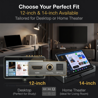 Lecteur multimédia en streaming Hi-Fi pour la maison, Android, avec écran de 14 pouces pour la voiture, logiciel de réglage domestique, HDMI, optique, coaxial