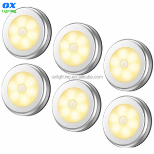 Bán buôn có thể sạc lại cảm biến chuyển động Tủ <span class=keywords><strong>LED</strong></span> 6 không dây không Dây dò trong nhà tự động On/Off Closet Lotus Tủ <span class=keywords><strong>LED</strong></span> ánh sáng - Product Image 1