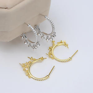 จี้เงินแท้ S925 งานแฮนด์เมด Wenchi ชุดต่างหู แหวน กวาง พร้อมสร้อยคอประดับมุก  ฐานเปล่าสำหรับ DIY อุปกรณ์ตกแต่งเครื่องประดับ จีน - Product Image 1