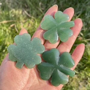 卸売 天然石彫刻 クリスタル工芸品 グリーンアベンチュリン 四つ葉のクローバー クリスタル彫刻 記念品用 - Product Image 3
