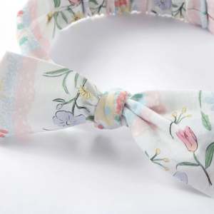 Tùy Chỉnh 100% Hữu Cơ Cotton Đàn Hồi Trẻ Sơ Sinh Trẻ Mới Biết Đi Flower In Đồng Bằng Vải Bé Bow Headband Bé Headband Cho Cô Gái - Product Image 4
