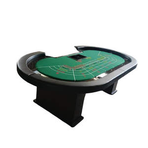 Mesa de póker de Baccarat ovalada de lujo <span class=keywords><strong>Casino</strong></span> 10 jugadores plegable Led personalizable acolchado Mdf Chip <span class=keywords><strong>ruleta</strong></span> electrónica portátil superior - Product Image 5
