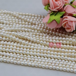 Collar de Perlas Redondas Semiterminadas de Agua Dulce Natural de 4-5 mm al por Mayor, Perlas Sueltas, Lisas, Limpias y de Calidad - Product Image 4