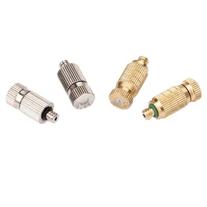 2 Stage Brass Misting System Fog Nozzle,Water Mist Spray Nozzle,Anti-drip Water cooling Mist Spray Nozzle