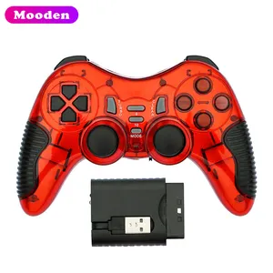 Controle sem fio 6 em 1 2.4g, controlador wireless conversor otg tipo c, joystick para ps2/ps3/android/tv box