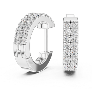 Boucles d'oreilles en diamant de laboratoire pour femmes, plaquées or, bijoux de luxe chics, éclat radieux, cadeau élégant pour mariage, occasion spéciale, usage quotidien - Product Image 2