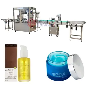 Servo Motor Control Facial Cream Filling Machine Mono Block Lotion Shampoo Bottle Filling and Capping Line