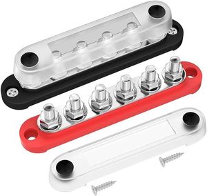 6 gang 300A M8 phân phối điện khối thanh xe buýt thiết bị đầu cuối bài Stud 12V đỏ - Product Image 5