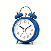 Jam Alarm Klasik Bentuk Lonceng Ganda Dalam Casing Logam