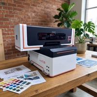 Imprimante à plat UV compacte A4 CMYK+Blanc+Vernis pour les petites ateliers, impression personnalisée sur produits plats et cylindriques