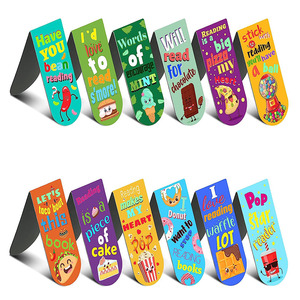 Customized Shape & Pattern Animal-Themed Soft Magnetic Folded Paper Bookmark Clip for Students and Teachers