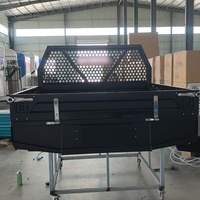 Plateau de camionnette TrailBlaze en aluminium - Personnalisé, noir, étanche, pour le rangement d'outils de voiture en extérieur