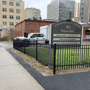 Panneaux de clôture en fer noir de 12 pieds en gros, clôture tubulaire en métal ornementale, bordure de jardin, écologique, imperméable - Product Image 3