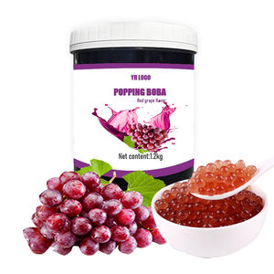 Perles de boba éclatantes saveur raisin pour bubble tea, certifiées Halal, fournisseur en gros, fabriquées en Chine, abordables - Product Image 2