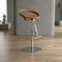 Chaises de bar modernes pour l'extérieur, en métal et cuir PU, design pivotant, commandes personnalisées en gros disponibles, prix bas, haute qualité