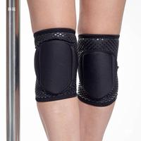 Nouveau rembourrage épais antidérapant amélioré protection du genou garde pôle danse genouillères adhérentes avec gel grip silicone collant