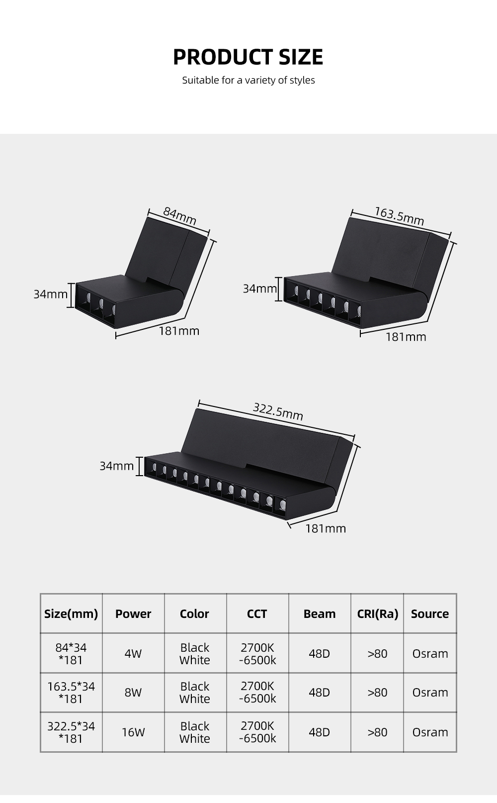 2021 Popular LED Magnetic Track Rail Light 4W 8W 16W 200W Max Surface Pendant Recessed Track Light For Living Room