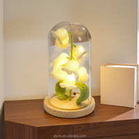 Lampe de chevet florale en crochet fait main, motif muguet, en fil, décoration de table, cadeau de remerciement pour enseignant, vente en gros