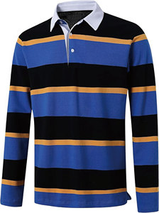 Camiseta de <span class=keywords><strong>Rugby</strong></span> de Manga Larga a Rayas, Camiseta de Algodón de Manga Larga, <span class=keywords><strong>Polo</strong></span> de <span class=keywords><strong>Rugby</strong></span> Hecho a Medida, Ropa de Equipo de <span class=keywords><strong>Rugby</strong></span>, Camiseta de <span class=keywords><strong>Rugby</strong></span> de Peso Pesado - Product Image 2