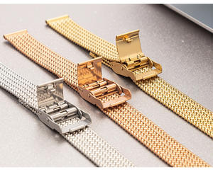 高品質ミラネーゼメッシュスマートウォッチバンド 二重安全クラスプ付きステンレススチール時計ベルト - Product Image 6