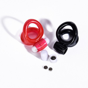 Vente chaude transfrontalière : Anneau pénien à double vibration en silicone médical pour homme, équipement d'exercice pour retarder l'éjaculation, articles sexuels pour couples adultes - Product Image 1