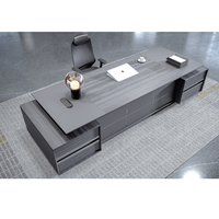 Bureau de direction moderne convertible, design libre, bureau de direction en forme de L, table de bureau en bois pour le mobilier de bureau