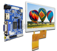 Componentes Electrónicos, Pantalla LCD a Color de 4.3 Pulgadas con Entrada VGA, ER-TFT043A4-3-3246