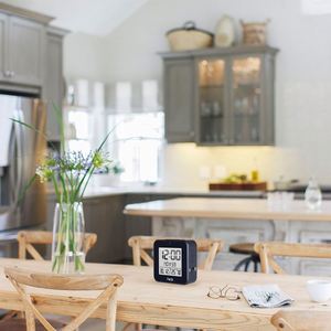 Alarm <b>Clock</b> Digital Electronic Desktop Time Thermometer Temperature Humidity Snooze Calendar Radio Alarm <b>Clocks</b> - Product Image 4