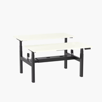 Mobilier de bureau ergonomique Bureau d'ordinateur électrique à hauteur réglable Bureau debout pour 2 personnes assises