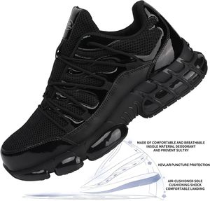 CHITED Lightweight Steel <strong>Toe</strong> <strong>Sneakers</strong> for Men Women Indestructible <strong>Composite</strong> Safety Shoes Air Cushion Slip Lace-Up Summer - Product Image 5