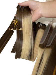 Extensiones de Cabello Humano Virgen Rizado Natural de un Solo Donante con Cinta Adhesiva, Color Piano con Reflejos, Cutículas Alineadas - Product Image 6