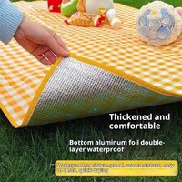 Tapis de pique-nique en aluminium imperméable épaissi, tapis portable anti-humidité pour le camping, tapis de sol pour tente, toutes saisons