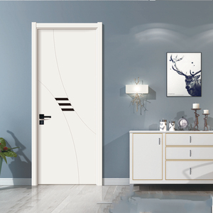 Puerta de Dormitorio Personalizada del Mejor Fabricante de China, Puertas Interiores Pintadas, Puerta de Madera de Estilo Rústico para Habitación - Product Image 6