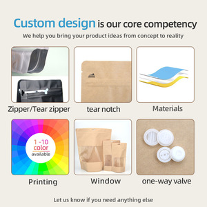 <span class=keywords><strong>Prix</strong></span> d'usine – Sachet refermable antistatique et résistant aux perforations en papier kraft avec fenêtre personnalisée - Product Image 3