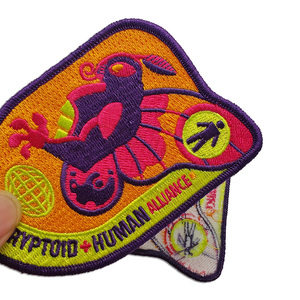 Écussons entièrement brodés personnalisés avec dos adhésif pour la décoration des vêtements et des sacs à dos - Product Image 2